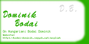 dominik bodai business card